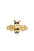 Mini Bee Single Stud Earring, 14k Yellow Gold & Diamonds